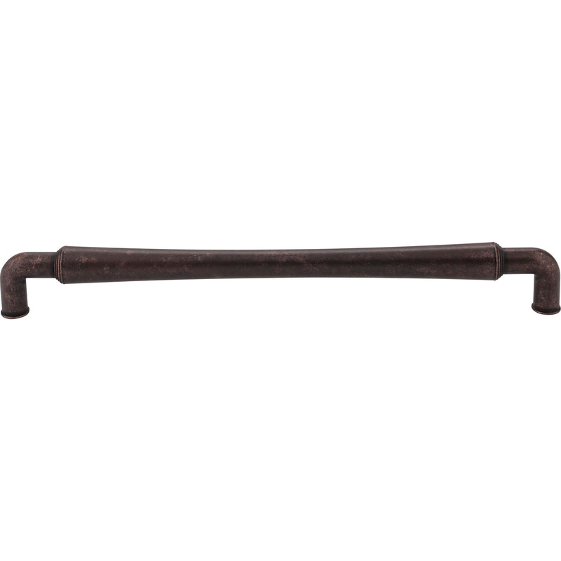 12" Center-to-Center Distressed Oil Rubbed Bronze Barrel Bremen 2 Appliance Handle