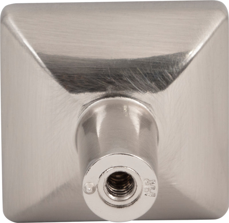 1-1/4" Overall Length Satin Nickel Walker 1 Square Knob