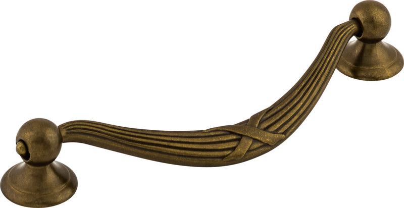 Ribbon & Reed Drop Pull 5 1/16 Inch (c-c) German Bronze