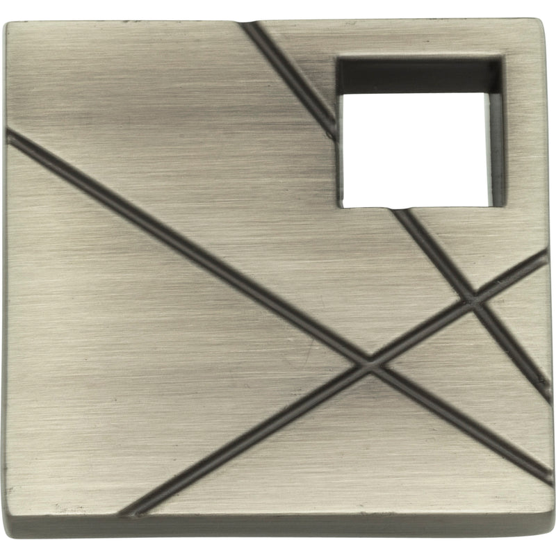 Modernist Right Square Knob 1 1/2 Inch Brushed Nickel