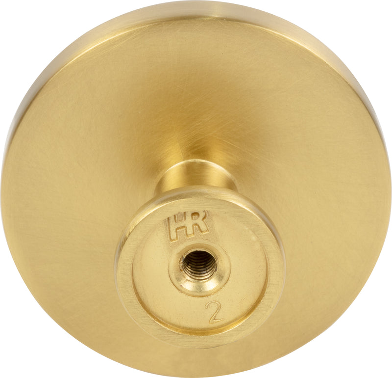 1-3/4" Diameter Brushed Gold Richard Cabinet Knob