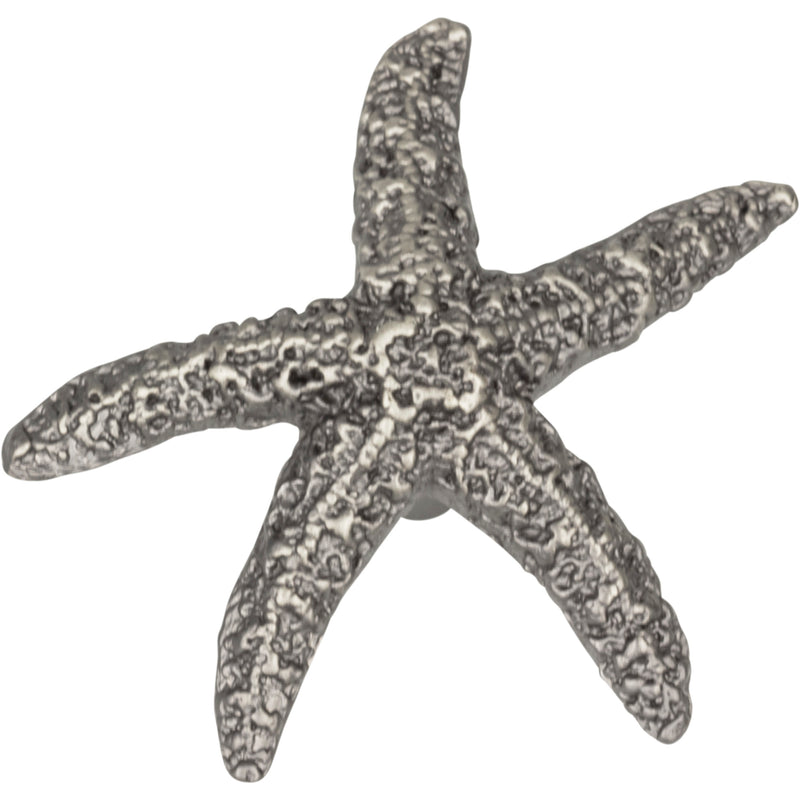 Starfish Knob 2 Inch Pewter