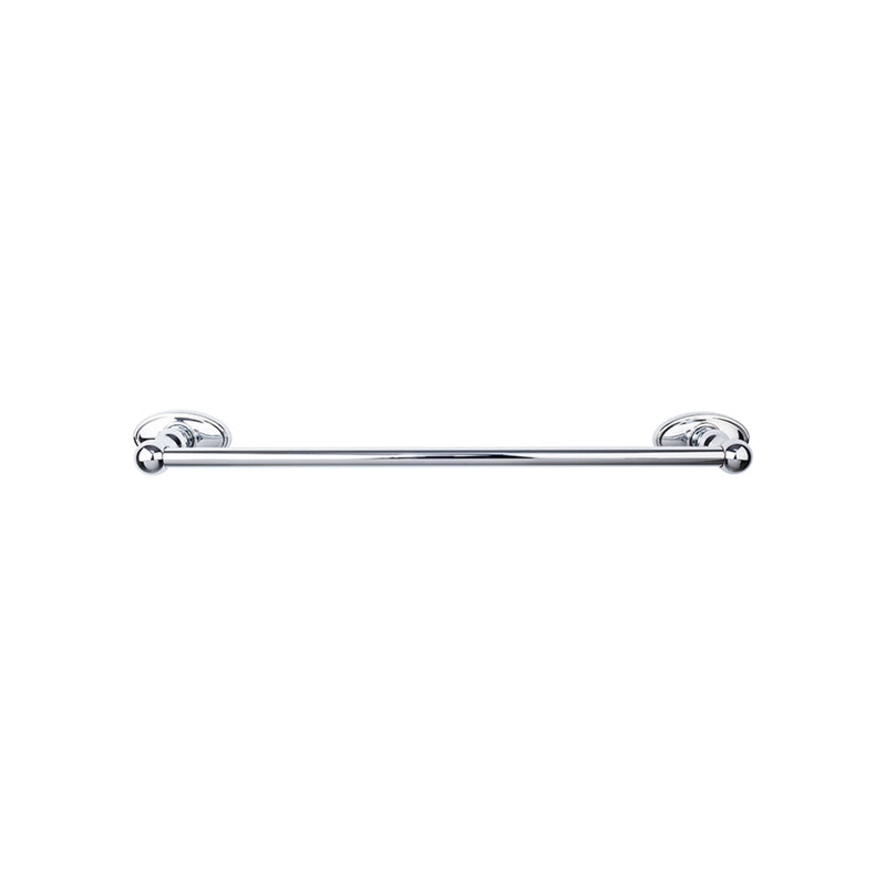 Edwardian Bath Towel Bar 24 In. Single - Oval Backplate Polished Chrome