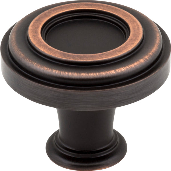 1-3/8" Diameter Brushed Oil Rubbed Bronze Ring Lafayette Cabinet Knob