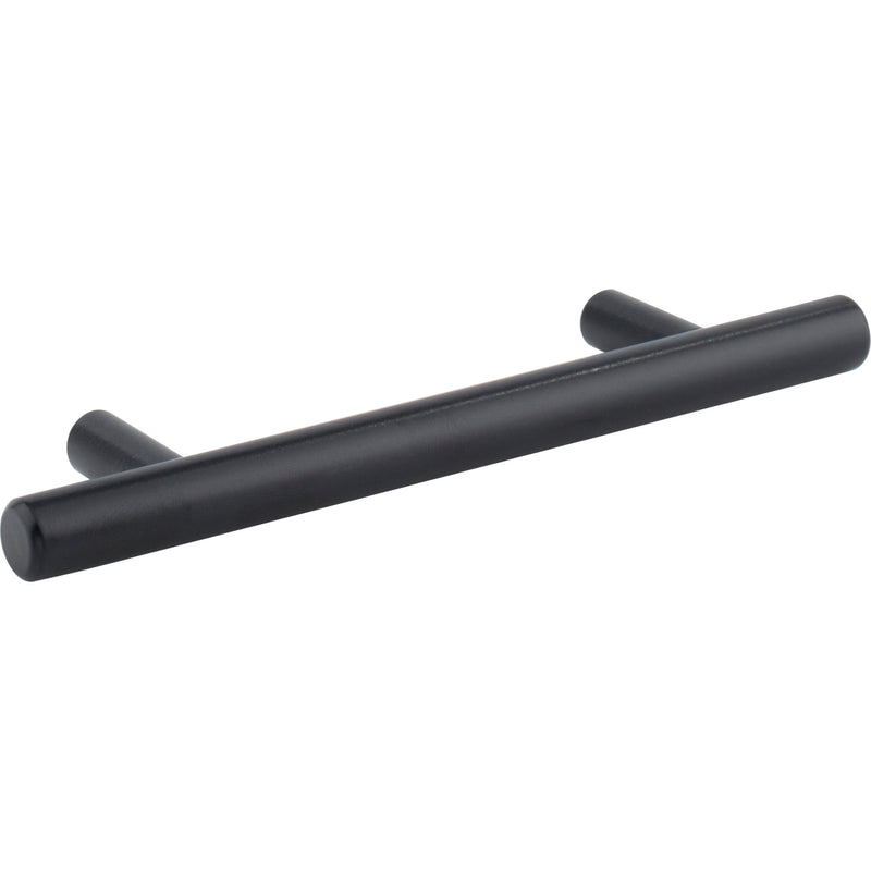 96 mm Center-to-Center Hollow Matte Black Stainless Steel Naples Cabinet Bar Pull