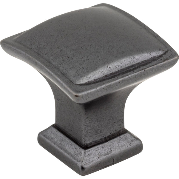 1-1/4" Overall Length Gun Metal Square Annadale Cabinet Knob