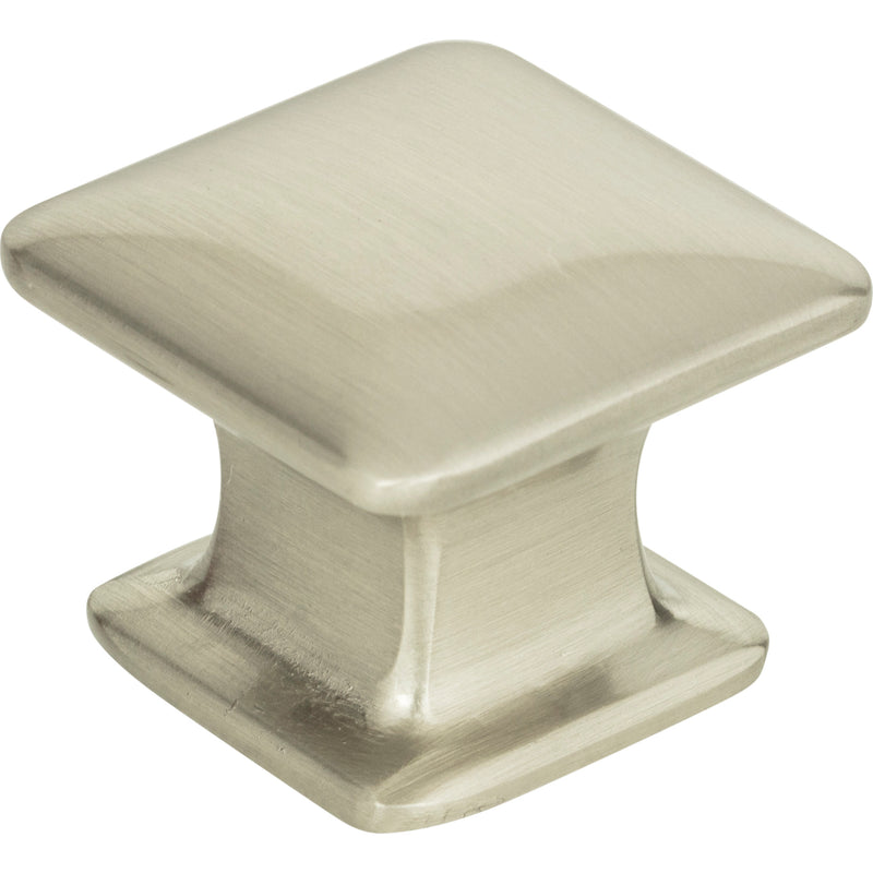 Alcott Square Knob 1 1/4 Inch Brushed Nickel