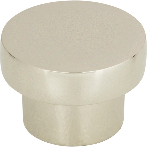 Chunky Round Knob Medium 1 7/16 Inch Polished Nickel