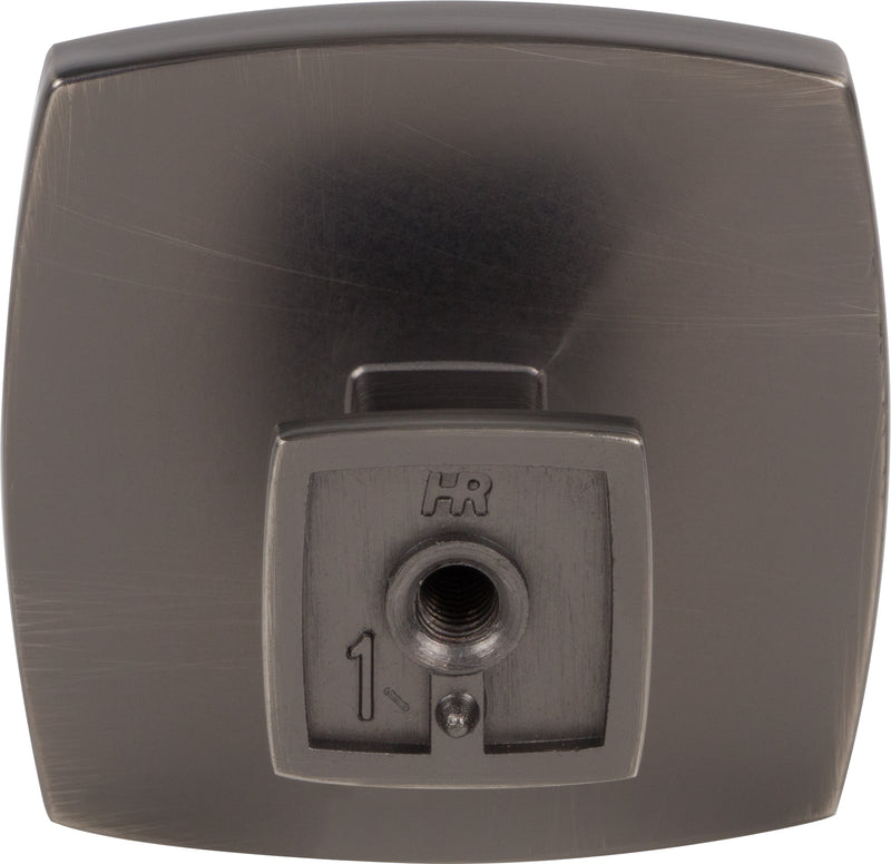 1-3/4" Overall Length Brushed Pewter Square Renzo Cabinet Knob