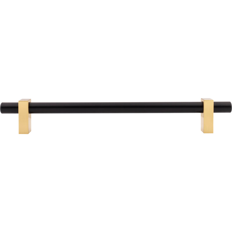 12" Center-to-Center Matte Black with Brushed Gold Larkin Appliance Handle