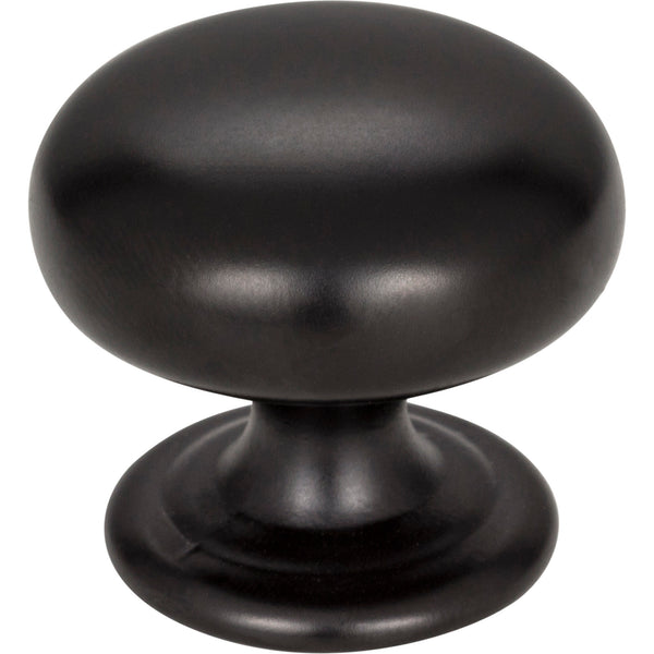 1-1/4" Diameter Matte Black Florence Cabinet Mushroom Knob