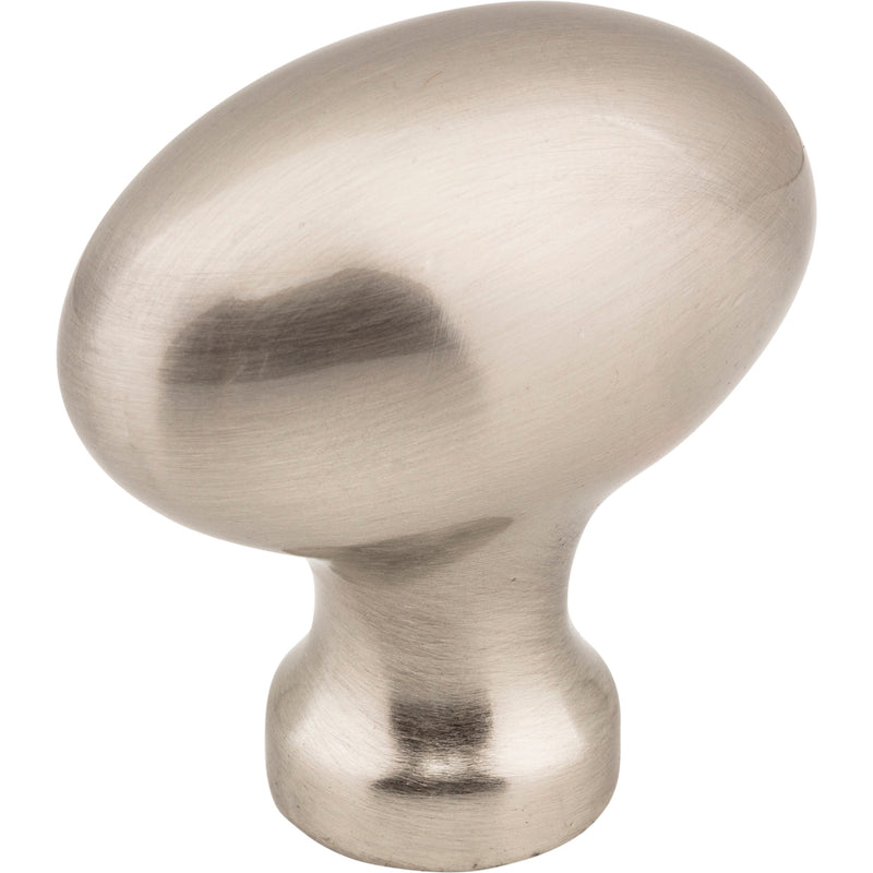 1-9/16" Overall Length Satin Nickel Football Lyon Cabinet Knob