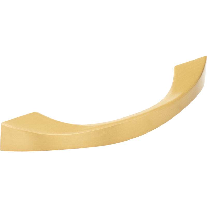 96 mm Center-to-Center Brushed Gold Flared Philip Cabinet Pull