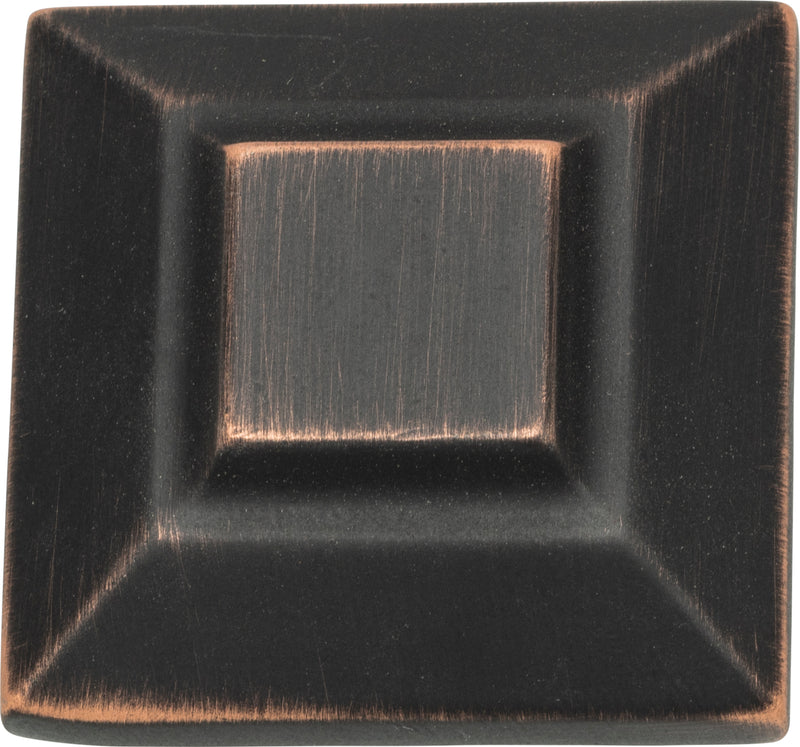 Trocadero Large Square Knob 1 1/2 Inch Venetian Bronze