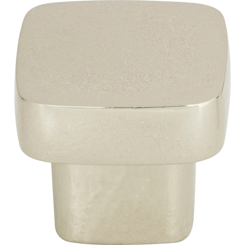 Chunky Square Knob Small 1 Inch Polished Nickel