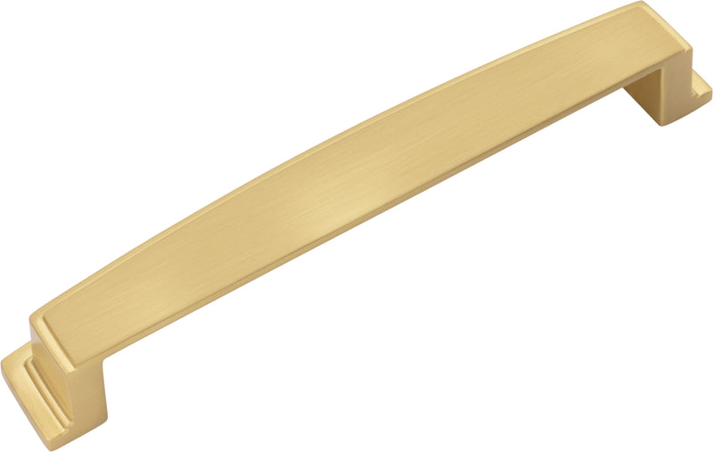 160 mm Center Brushed Gold Square-to-Center Square Renzo Cabinet Cup Pull