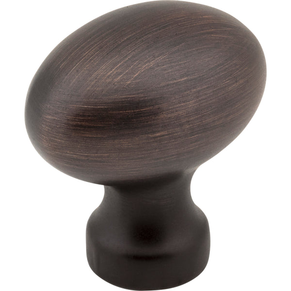 1-3/16" Overall Length Brushed Oil Rubbed Bronze Football Bordeaux Cabinet Knob