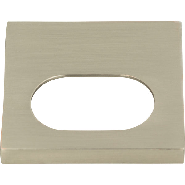 Modern Square Edge Tab Pull 1 1/4 Inch (c-c) Brushed Nickel