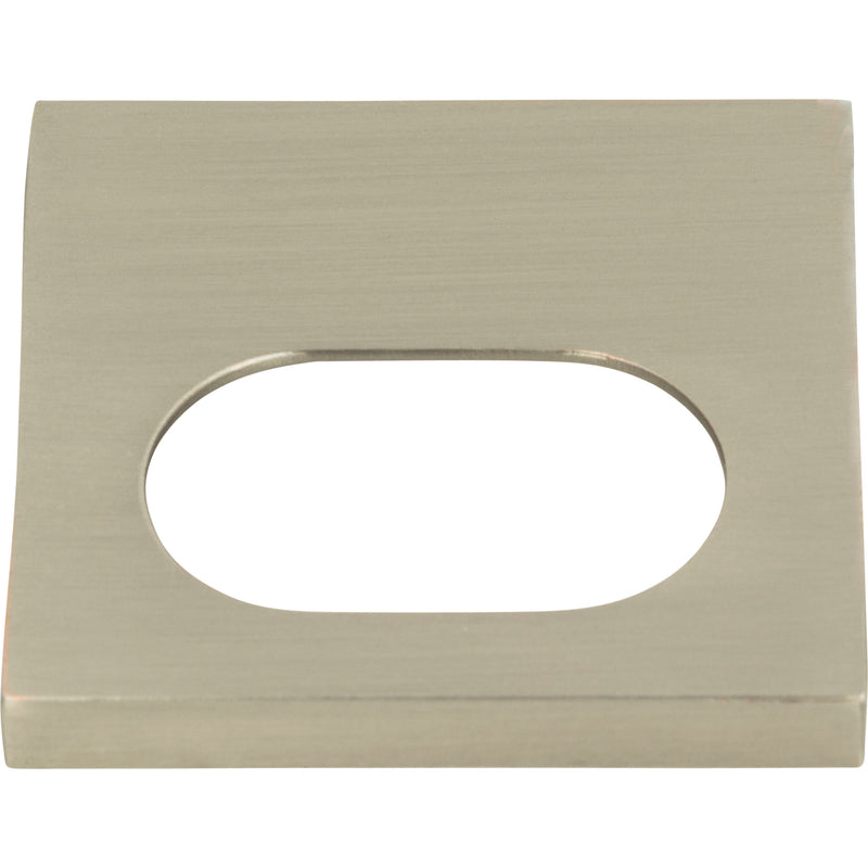 Modern Square Edge Tab Pull 1 1/4 Inch (c-c) Brushed Nickel