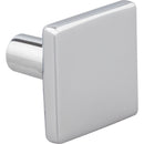 1-1/4" Overall Length Polished Chrome Walker 1 Square Knob
