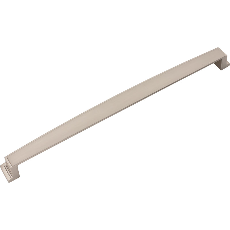 305 mm Center Satin Nickel Square-to-Center Square Renzo Cabinet Cup Pull