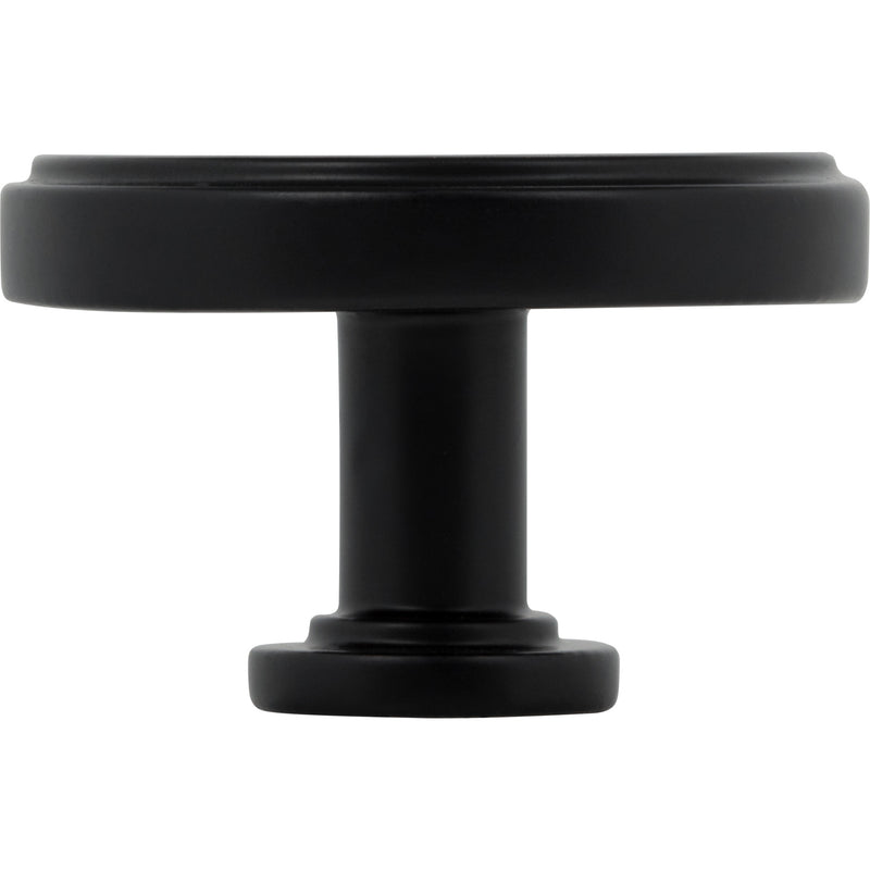 1-3/4" Diameter Matte Black Richard Cabinet Knob