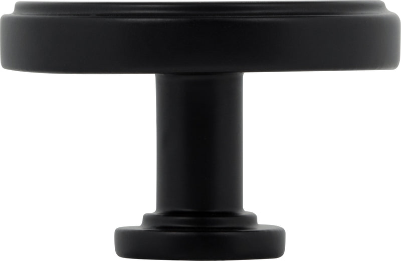 1-3/4" Diameter Matte Black Richard Cabinet Knob