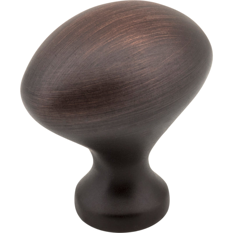 1-1/8" Overall Length Brushed Oil Rubbed Bronze Oval Merryville Cabinet Knob