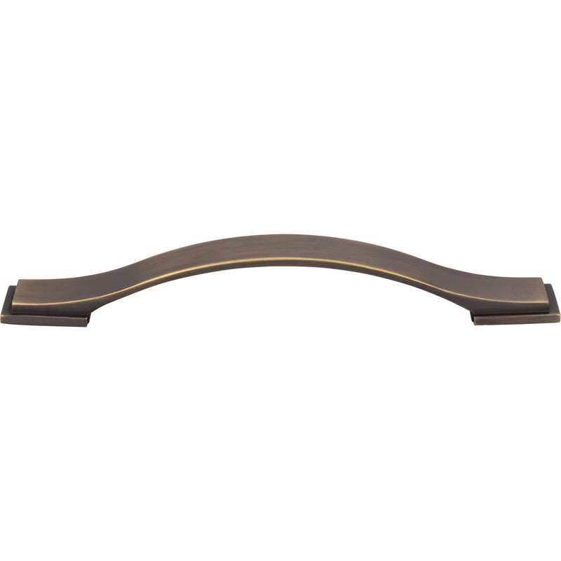 160 mm Center-to-Center Antique Brushed Satin Brass Strap Mirada Cabinet Pull