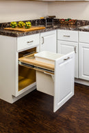 Single Black 35 Quart Top-Mount Trashcan Pullout for 12" Opening