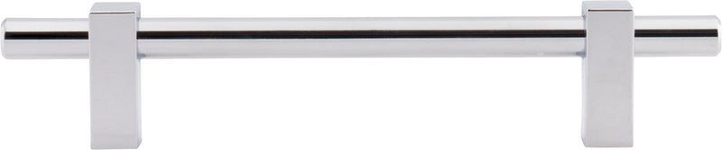 128 mm Center-to-Center Polished Chrome Larkin Cabinet Bar Pull