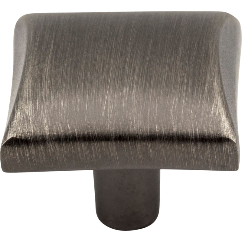 1-1/8" Overall Length Brushed Pewter Square Glendale Cabinet Knob