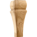 3" W x 3" D x 8" H White Birch Square Contemporary Bun Foot