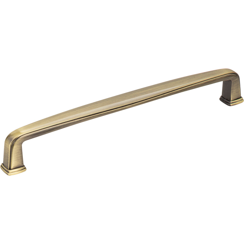 160 mm Center-to-Center Brushed Antique Brass Square Milan 1 Cabinet Pull