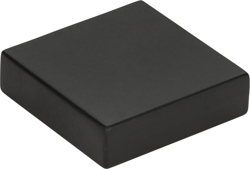 Thin Square Knob 1 1/4 Inch Matte Black