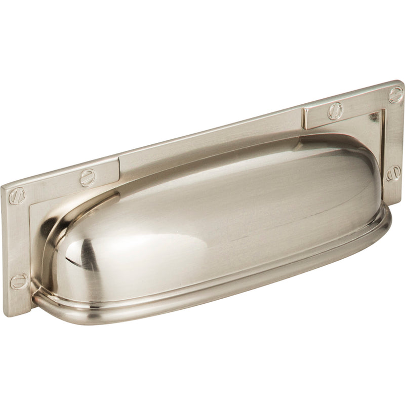 Campaign L-Bracket Cup Pull 3 3/4 Inch (c-c) Brushed Nickel