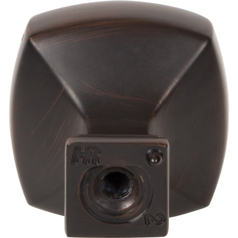 1-1/8" Overall Length Brushed Oil Rubbed Bronze Square Audrey Cabinet Knob