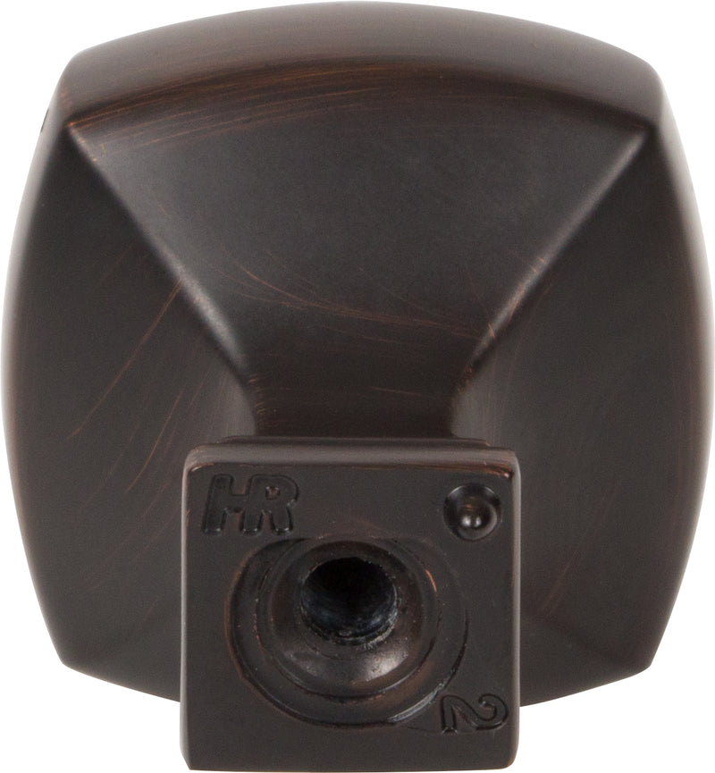 1-1/8" Overall Length Brushed Oil Rubbed Bronze Square Audrey Cabinet Knob