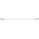 Zanzibar White Appliance Pull 17 Inch (c-c) Leather Polished Chrome