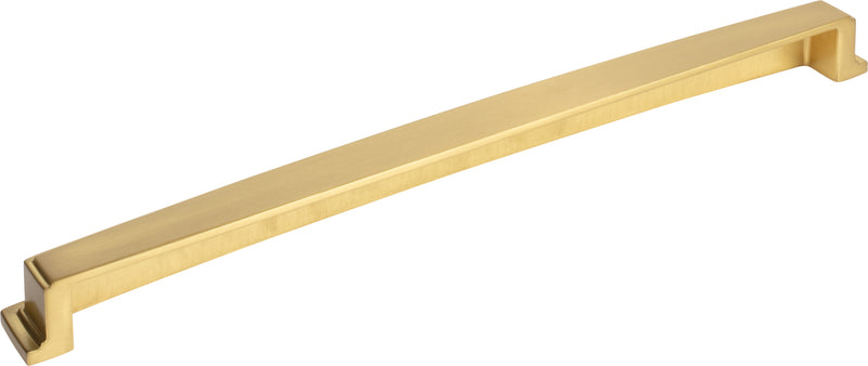 305 mm Center Brushed Gold Square-to-Center Square Renzo Cabinet Cup Pull