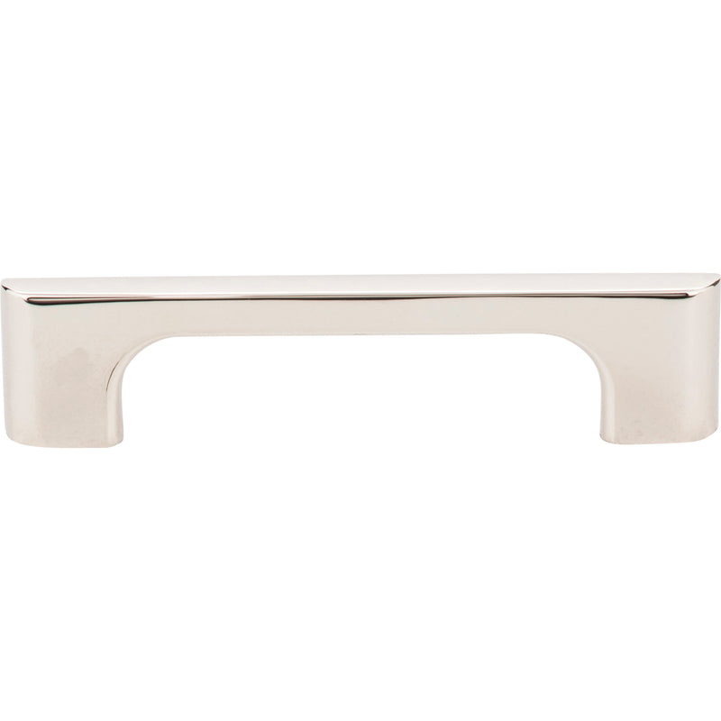 96 mm Center-to-Center Polished Nickel Asymmetrical Leyton Cabinet Pull