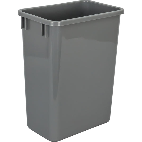 Box of 4 Grey 35 Quart Plastic Waste Containers