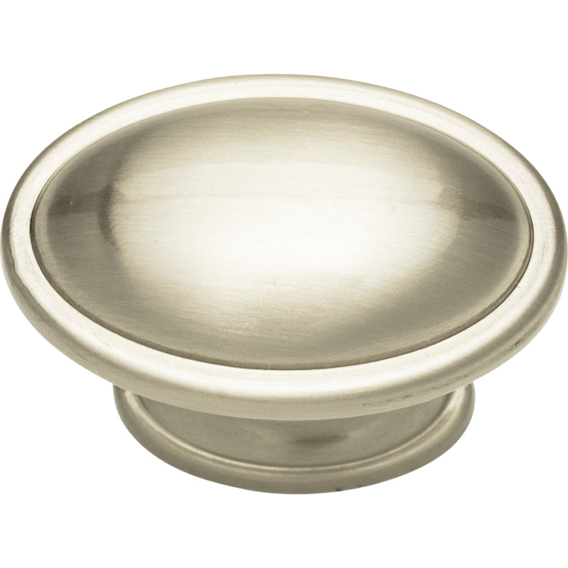 Austen Oval Knob 1 5/16 Inch Brushed Nickel