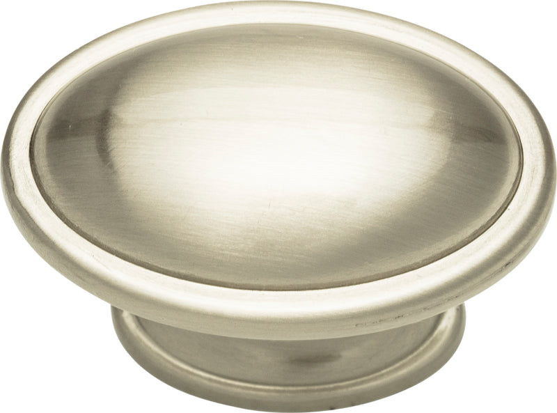 Austen Oval Knob 1 5/16 Inch Brushed Nickel