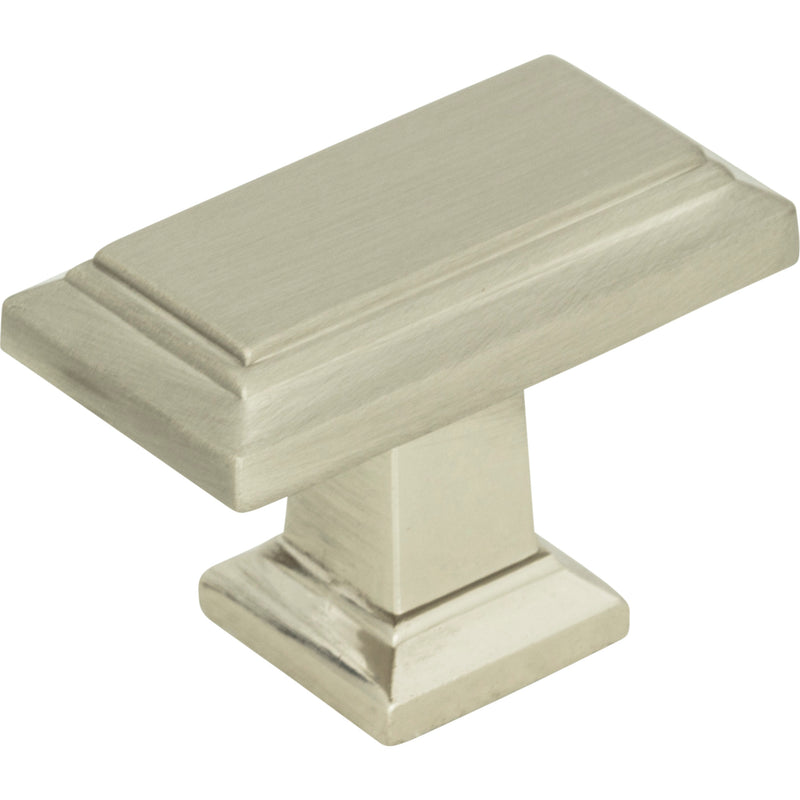 Sutton Place Rectangle Knob 1 7/16 Inch Brushed Nickel
