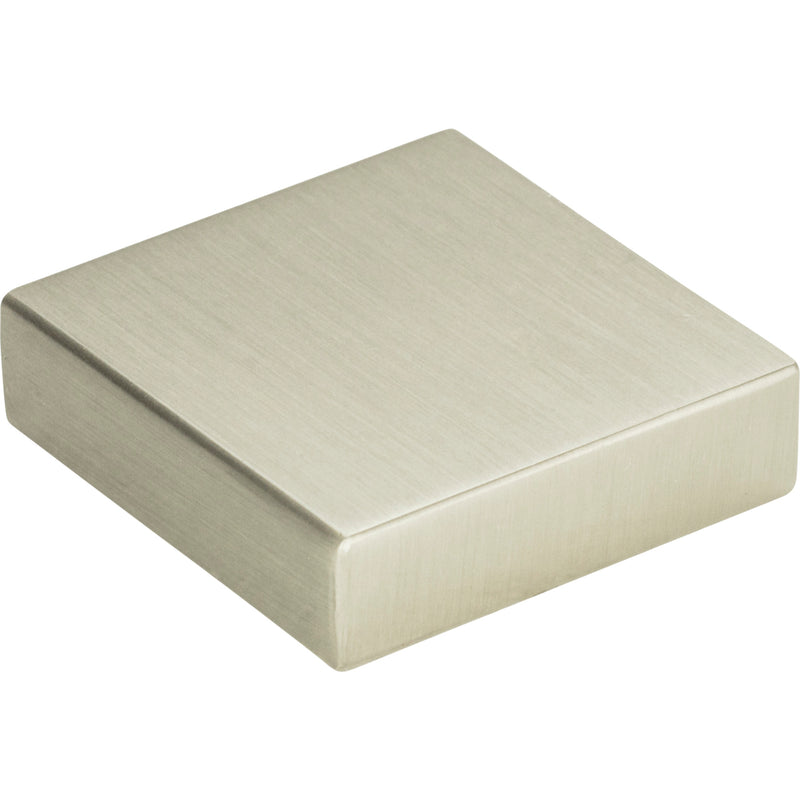 Thin Square Knob 1 1/4 Inch Brushed Nickel