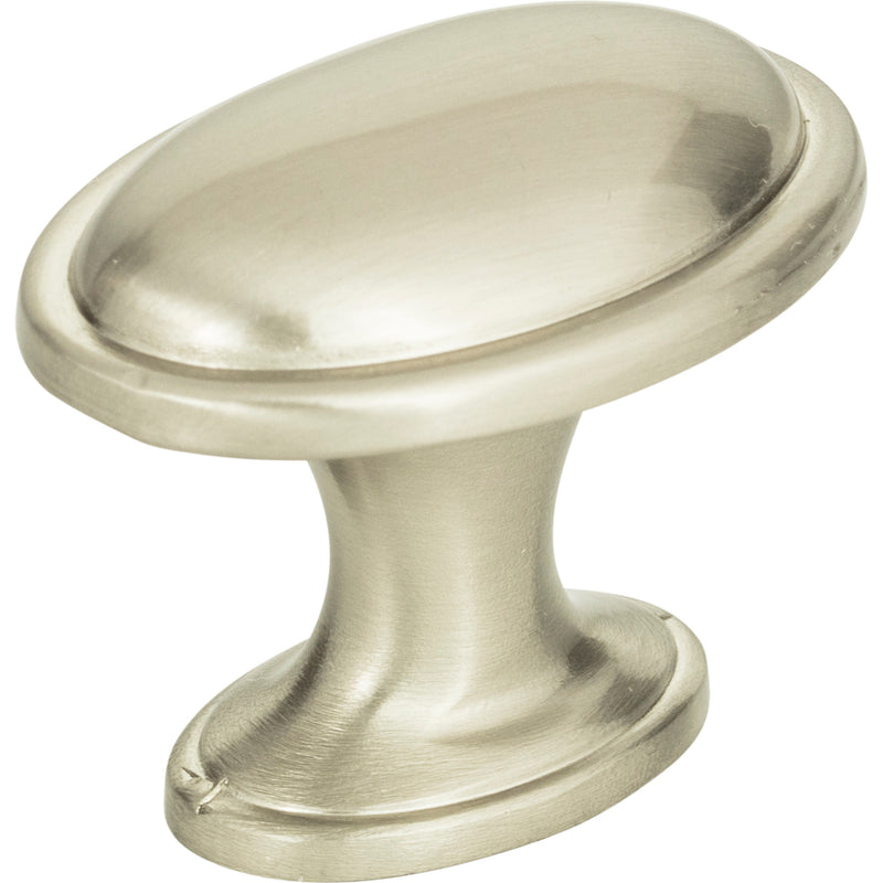 Austen Oval Knob 1 5/16 Inch Brushed Nickel