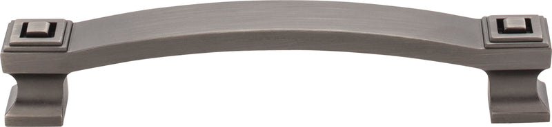 128 mm Center-to-Center Brushed Pewter Square Delmar Cabinet Pull