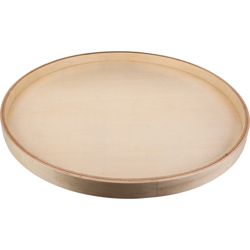 18" Round Banded Wood Lazy Susan Shelf with Swivel