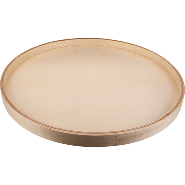 20" Round Banded Wood Lazy Susan Shelf with Swivel